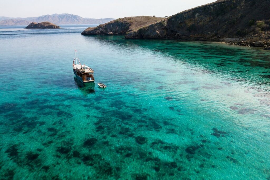 Turquoise waters of Komodo