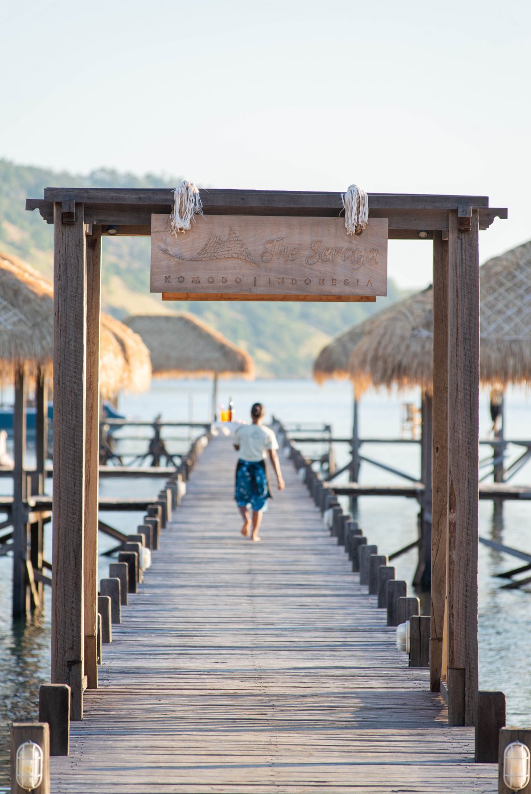 Walking along the jetty
